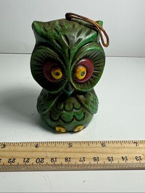 Vintage Owl made in Japan potpourri green adorable